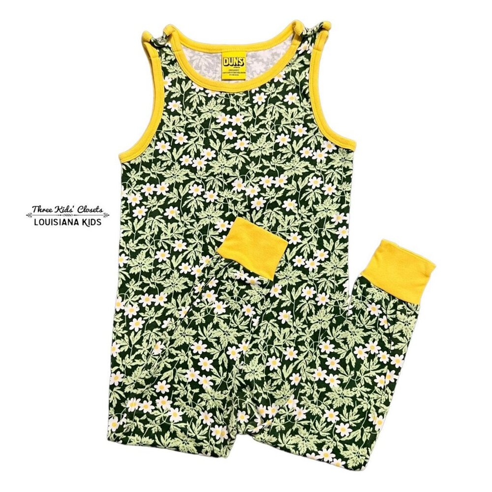 DUNS Sweden Sz 92 (2Y) Organic Wood Anemone Jumpsuit Romper